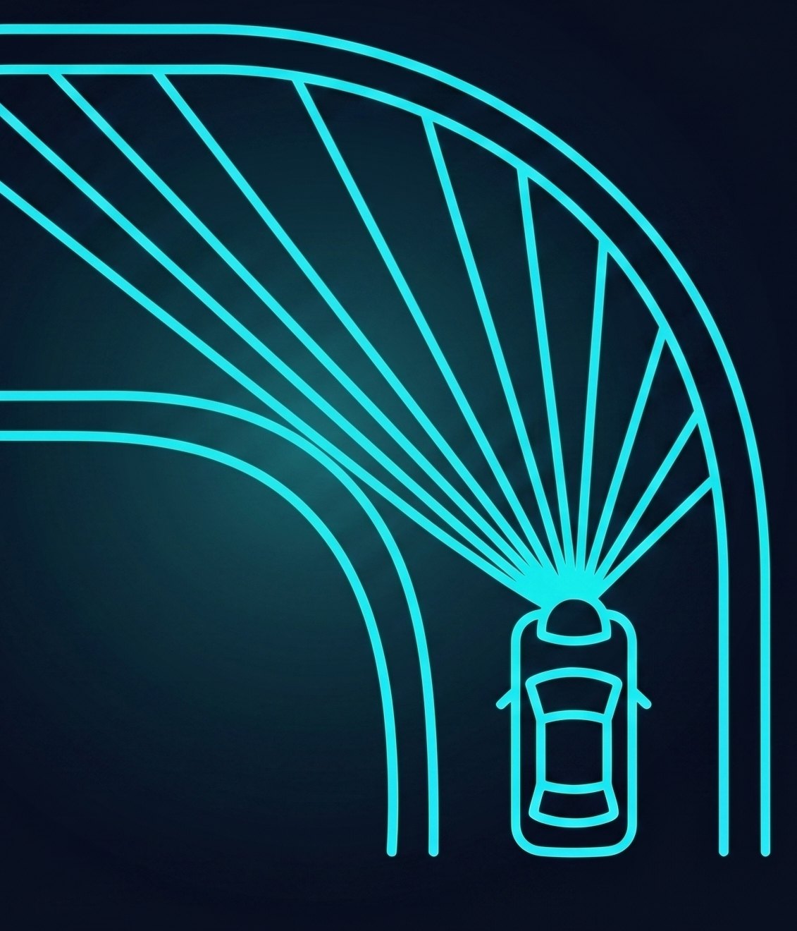 Visualizing the front-cone narrowing and the left/right wall partition